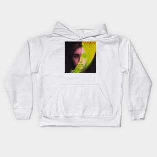 Tense - Glitch Art Portrait Kids Hoodie